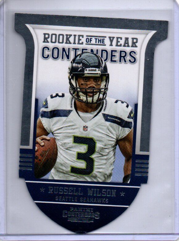 RUSSELL WILSON 2012 PANINI CONTENDERS ROOKIE OF THE YEAR DIE CUT ROOKIE RC #8