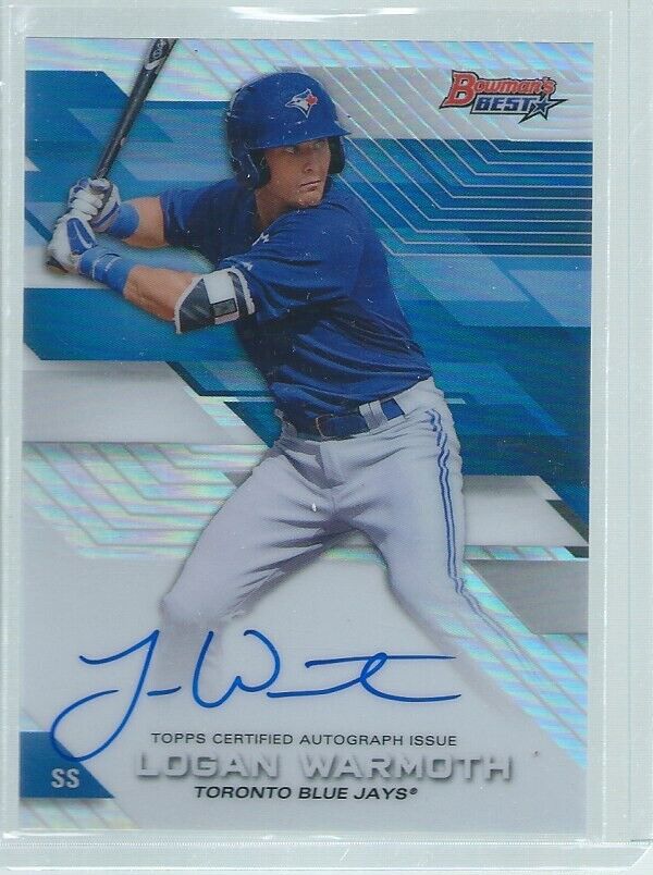 LOGAN WARMOTH 2017 BOWMAN'S BEST ON CARD AUTO PROSPECT REFRACTOR