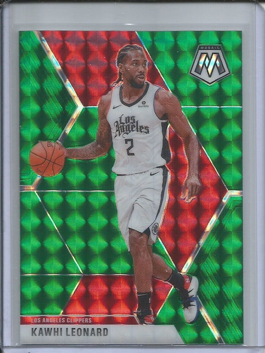 KAWHI LEONARD 2019-20 PANINI PRIZM GREEN PRIZM CLIPPERS #78
