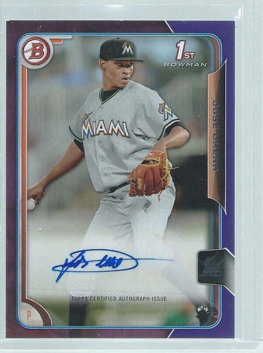 JOSE URENA 2015 BOWMAN CHROME 1ST AUTO PROSPECT PURPLE #D 218/250