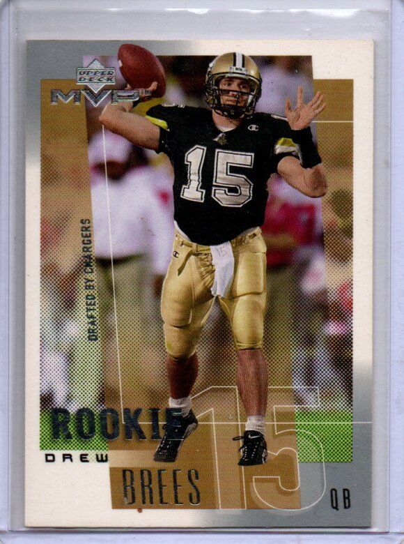 DREW BREES 2001 UPPER DECK MVP ROOKIE RC #287