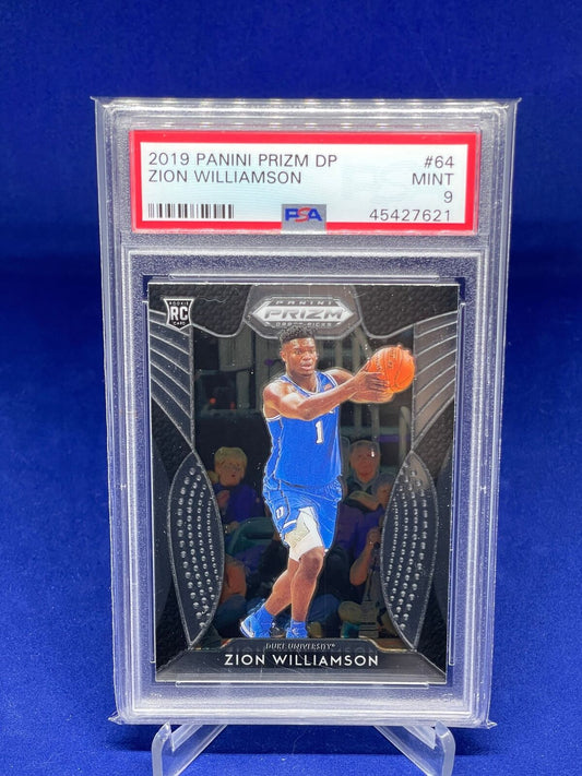 ZION WILLIAMSON 2019-20 PANINI PRIZM DRAFT PICKS ROOKIE RC #64 PSA 9 MINT