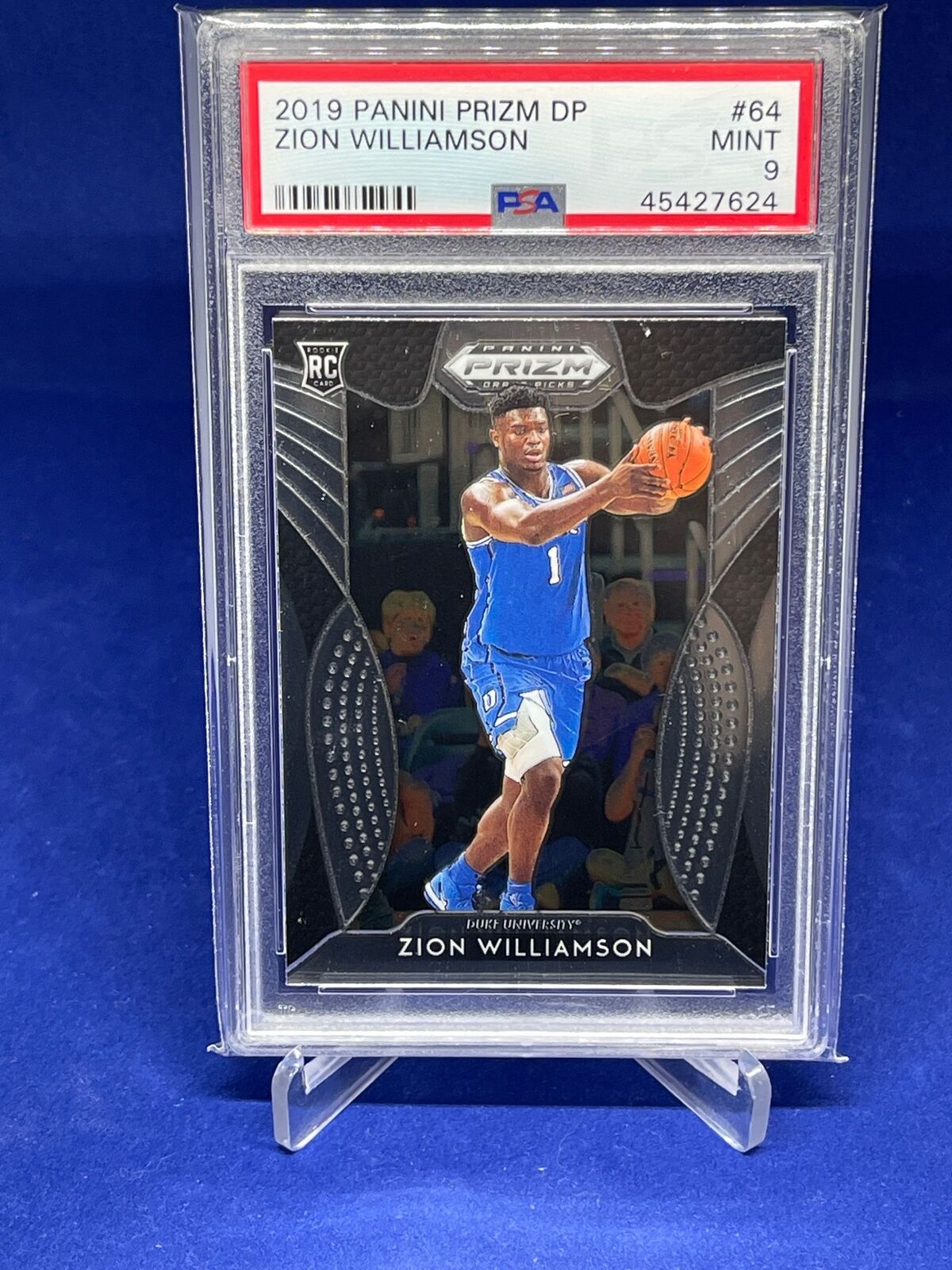 ZION WILLIAMSON 2019-20 PANINI PRIZM DRAFT PICKS ROOKIE RC #64 PSA 9 MINT