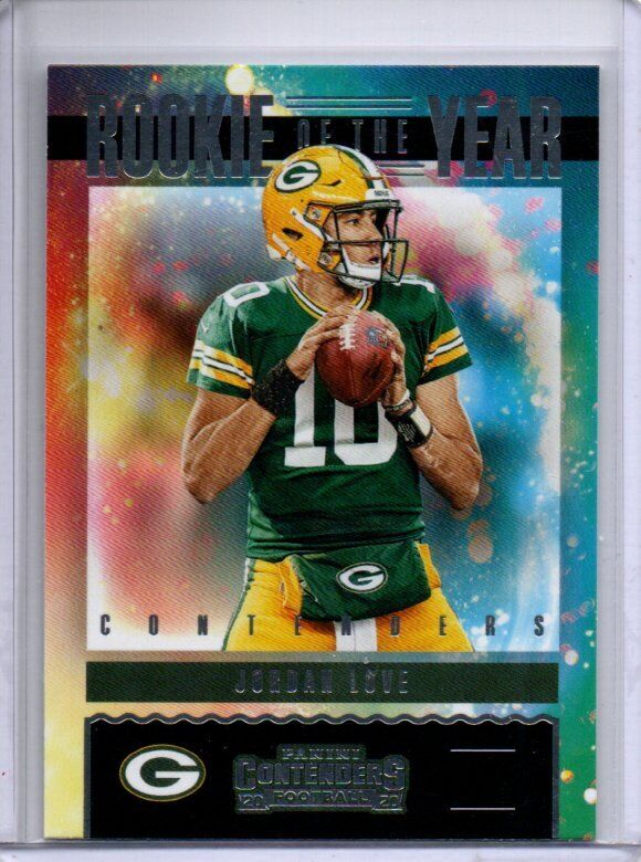 JORDAN LOVE 2020 PANINI CONTENDERS ROOKIE OF THE YEAR RC #RY-JLO