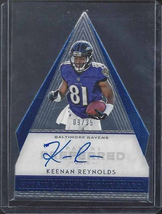 KEENAN REYNOLDS 2016 PREFERRED CHOICE AWARD BLUE DIE CUT ON CARD AUTO RC #D 9/35
