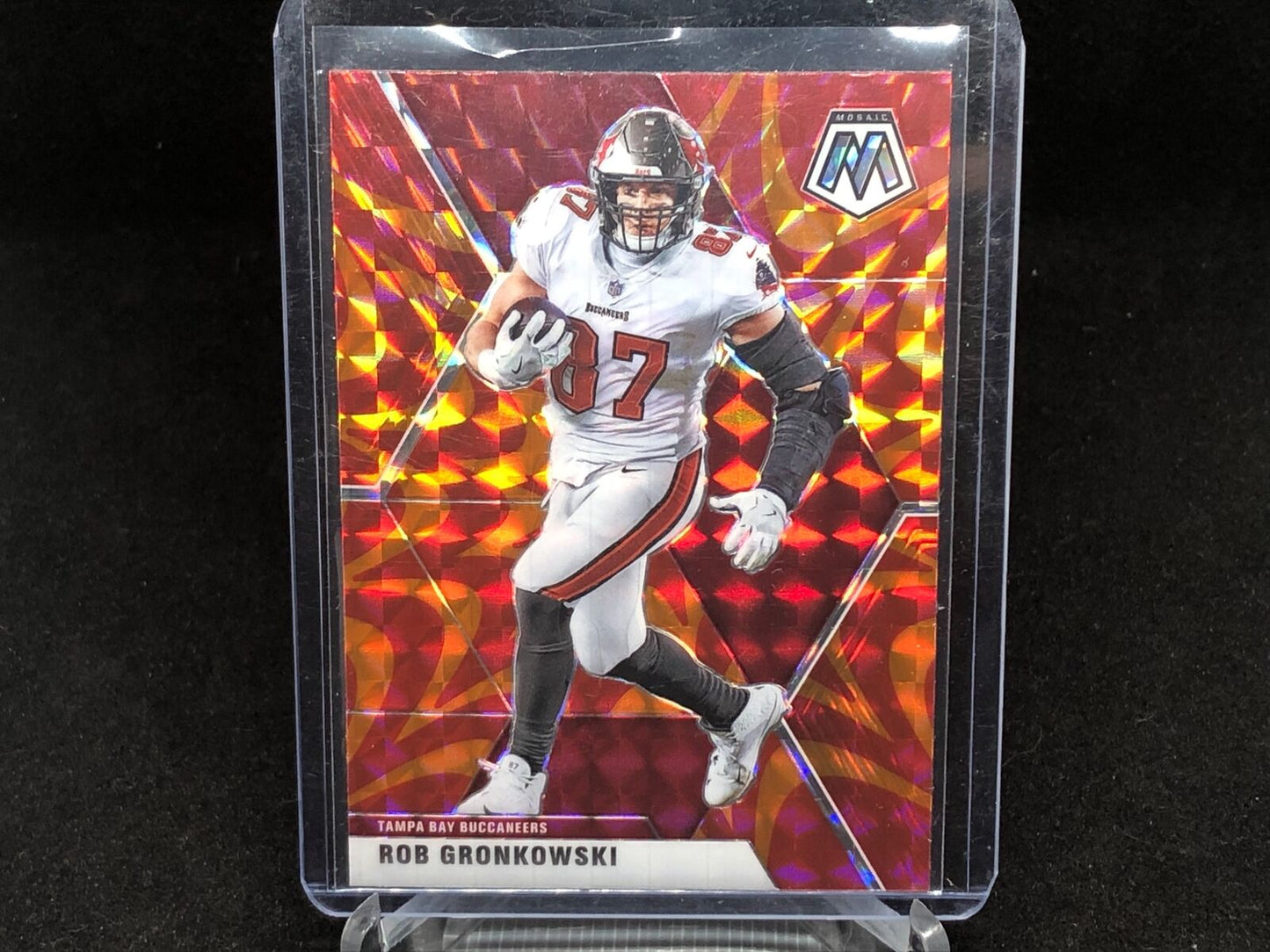 ROB GRONKOWSKI 2020 PANINI MOSAIC ORANGE REACTIVE PRIZM # 136