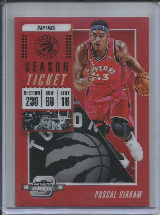PASCAL SIAKAM 2018-19 PANINI CONTENDERS OPTIC SEASON TICKET RED HOLO PRIZM #82