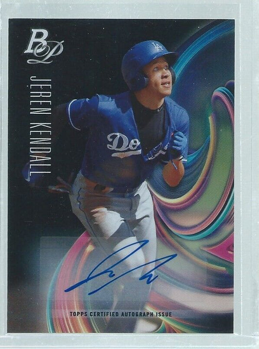 JEREN KENDALL 2018 BOWMAN PLATINUM AUTO PROSPECT