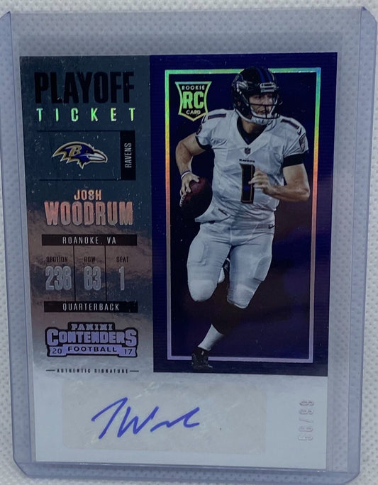 JOSH WOODRUM 2017 PANINI CONTENDERS PLAYOFF TICKET AUTO RC #D 58/99