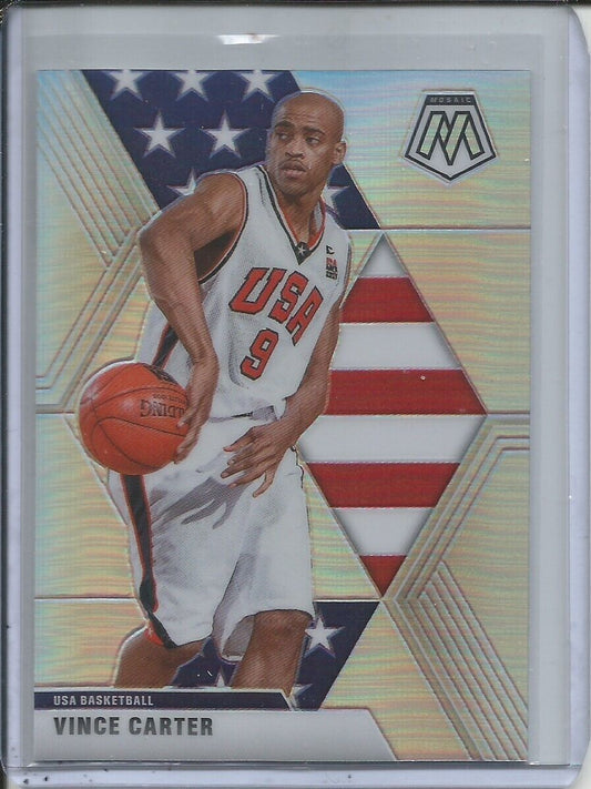 VINCE CARTER 2019-20 PANINI MOSAIC SILVER PRIZM USA #258