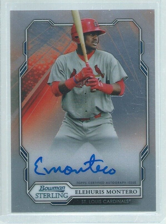 ELEHURIS MONTERO 2019 BOWMAN STERLING ON CARD AUTO PROSPECT