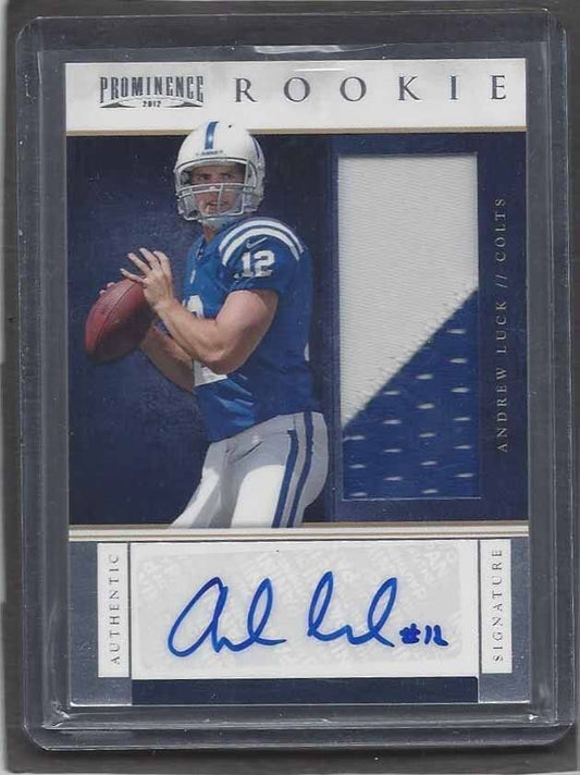 ANDREW LUCK 2012 PANINI PROMINENCE RPA ROOKIE JUMBO PATCH AUTO RC #D 71/80
