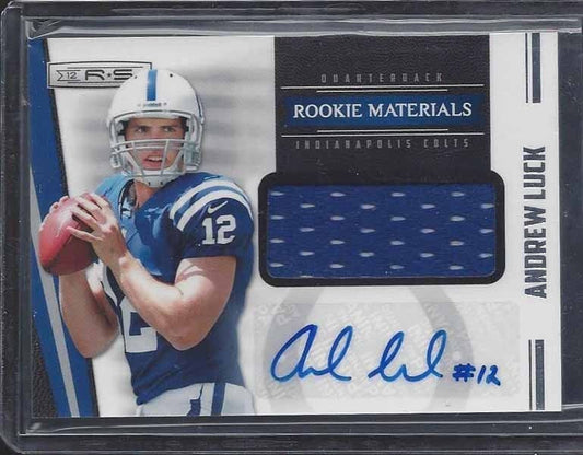 ANDREW LUCK 2012 PANINI ROOKIES & STARS COLTS ROOKIE JERSEY AUTO RC #D 479/499