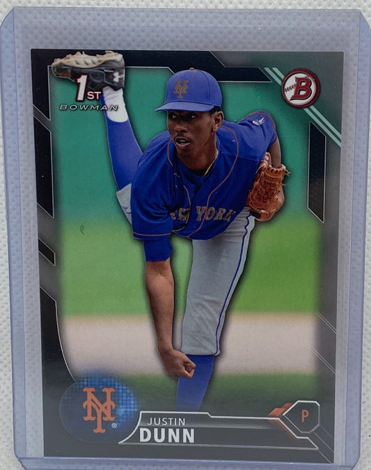 JUSTIN DUNN 2016 TOPPS 1ST BOWMAN PROSPECT BLACK #D 384/499
