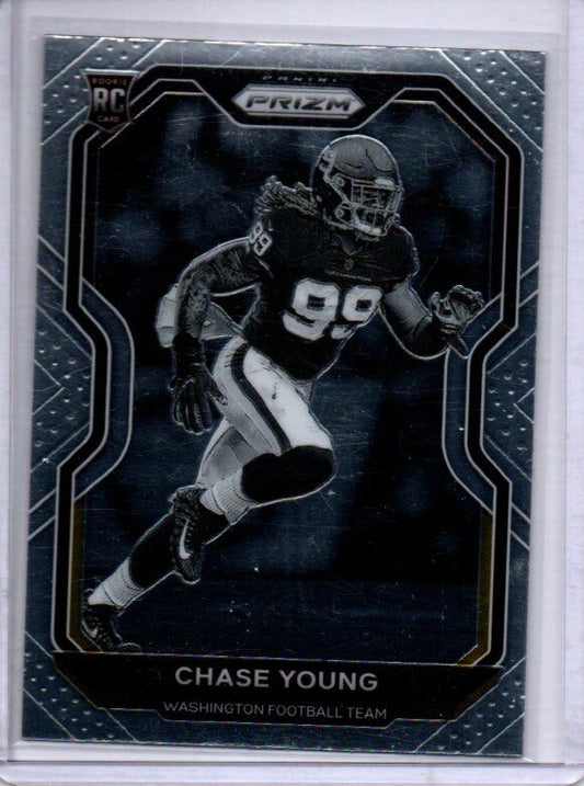 CHASE YOUNG 2020 PANINI PRIZM NEGATIVE PHOTO VARIATION BLACK WHITE SP RC #383
