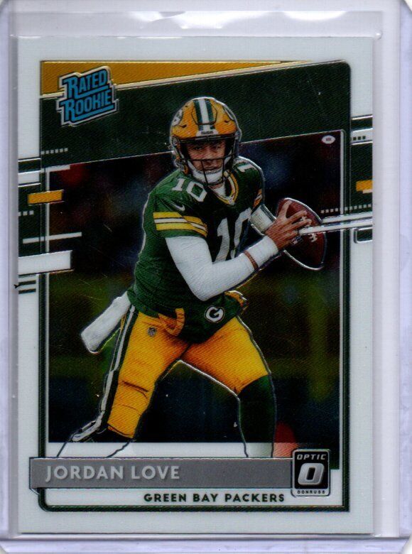 JORDAN LOVE 2020 PANINI DONRUSS OPTIC RATED ROOKIE RC #154