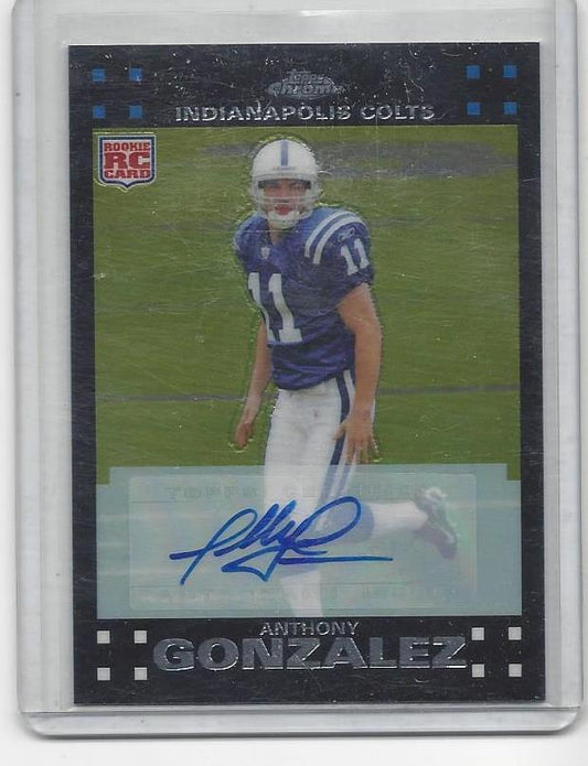 ANTHONY GONZALEZ 2007 TOPPS CHROME COLTS ROOKIE AUTO RC