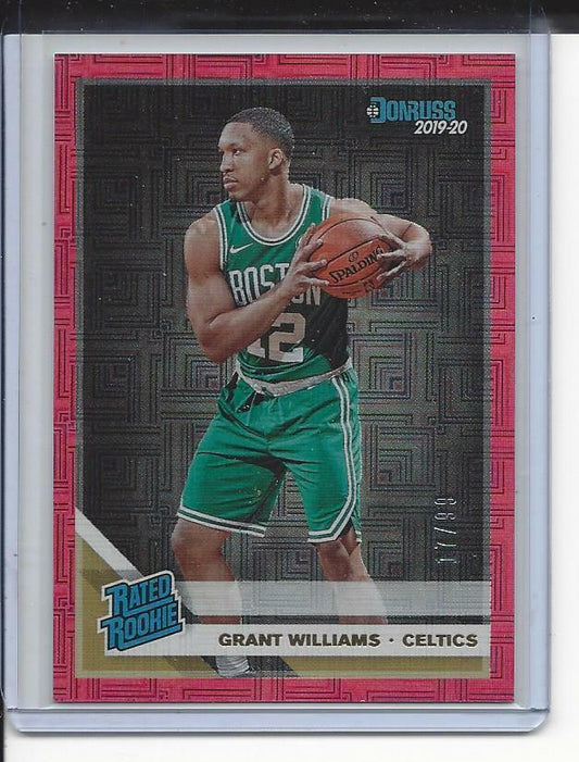 GRANT WILLIAMS 2019-20 DONRUSS INFINITE PRESS PROOF RED RATED ROOKIE RC #D 17/99