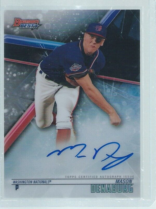 MASON DENABURG 2018 BOWMAN'S BEST ON CARD AUTO PROSPECT REFRACTOR