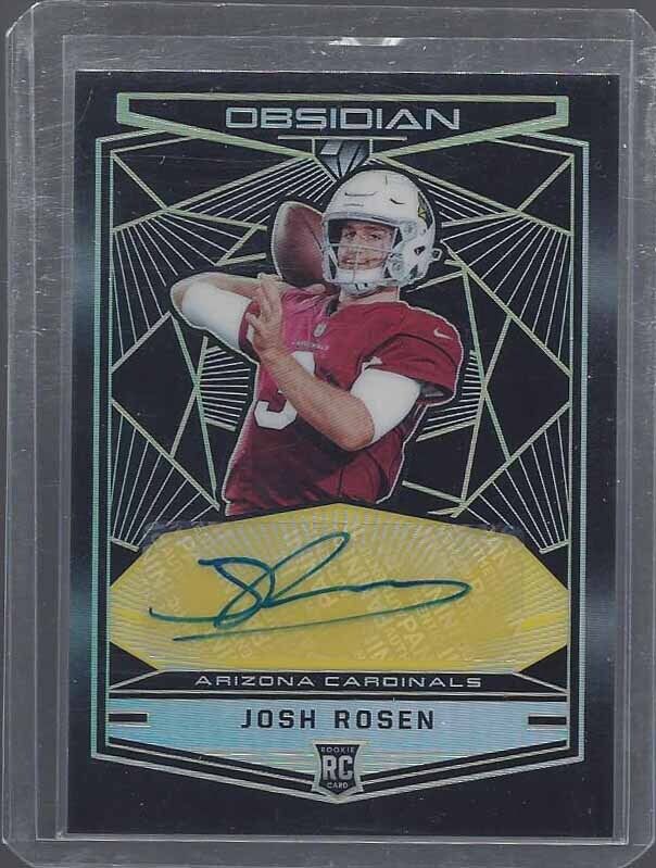 1/1 JOSH ROSEN 2018 OBSIDIAN ELECTRIC ETCH GOLD AUTO RC #D 3/10 HIS JERSEY #3 !!