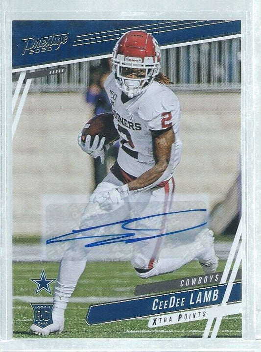 CEEDEE LAMB 2020 PANINI PRESTIGE XTRA POINTS ROOKIE AUTO RC #218