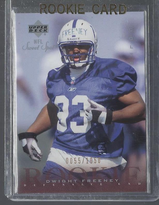 DWIGHT FREENEY 2002 UPPER DECK SWEET SPOT COLTS TRUE ROOKIE RC #D 55/1050