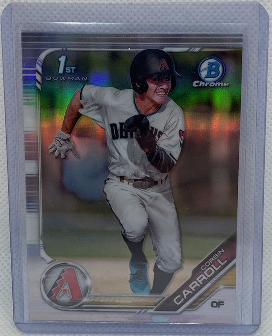 CORBIN CARROLL 2019 TOPPS 1ST BOWMAN PROSPECT CHROME REFRACTOR #BDC-125