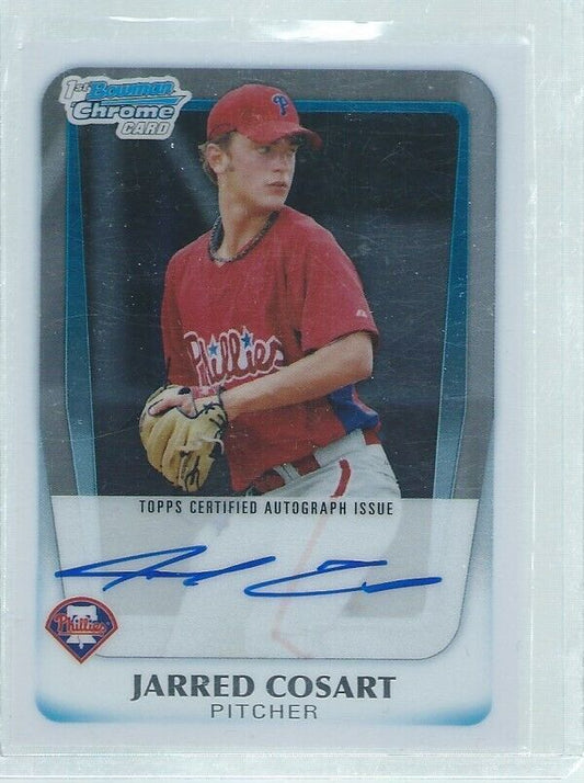 JARRED COSART 2011 BOWMAN CHROME 1ST ON CARD AUTO PROSPECT