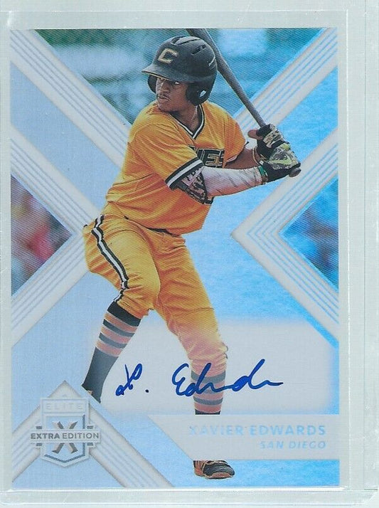 XAVIER EDWARDS 2018 ELITE EXTRA EDITION ON CARD AUTO PROSPECT
