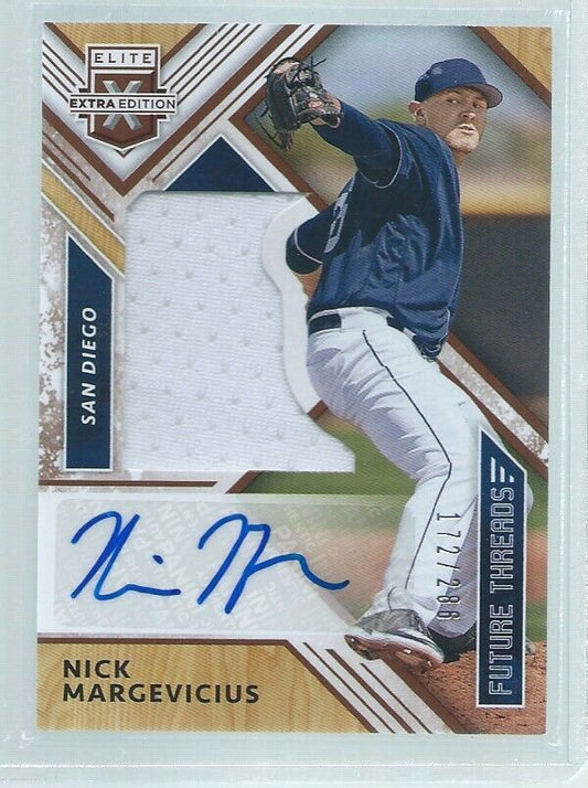 NICK MARGEVICIUS 2018 ELITE EXTRA FUTURE THREADS JERSEY AUTO PROSPECTS #D /286