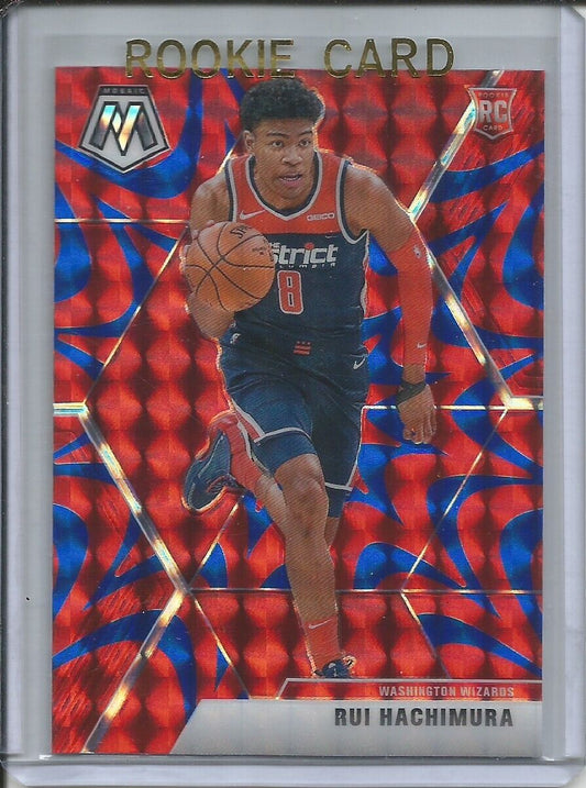 RUI HACHIMURA 2019-20 PANINI MOSAIC REACTIVE BLUE PRIZM ROOKIE RC #231