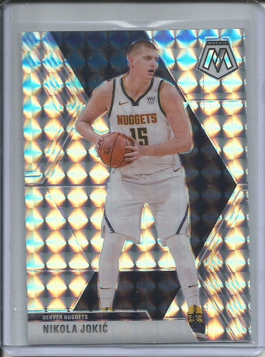 NIKOLA JOKIC 2019-20 PANINI MOSAIC SILVER WAVE PRIZM NUGGETS #171