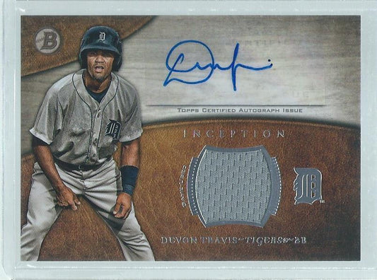 DEVON TRAVIS 2014 BOWMAN INCEPTION JERSEY AUTO PROSPECT