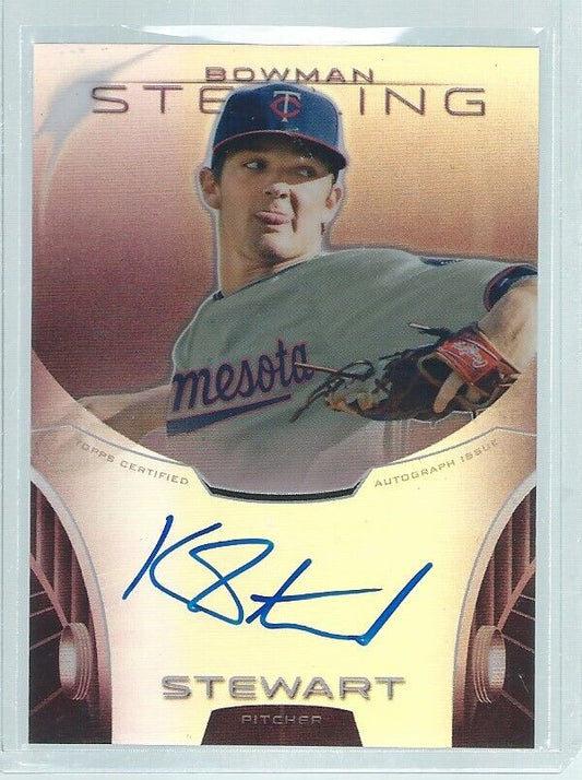 KOHL STEWART 2013 BOWMAN STERLING ON CARD AUTO PROSPECT RUBY REFRACTOR #D 48/99