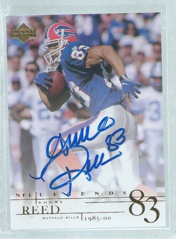 ANDRE REED 2001 UPPER DECK LEGENDS ON-CARD AUTO