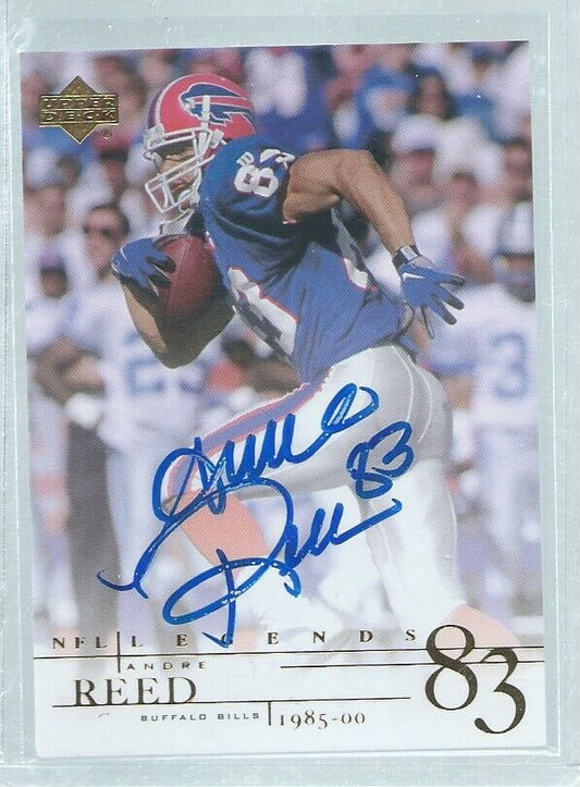 ANDRE REED 2001 UPPER DECK LEGENDS ON-CARD AUTO
