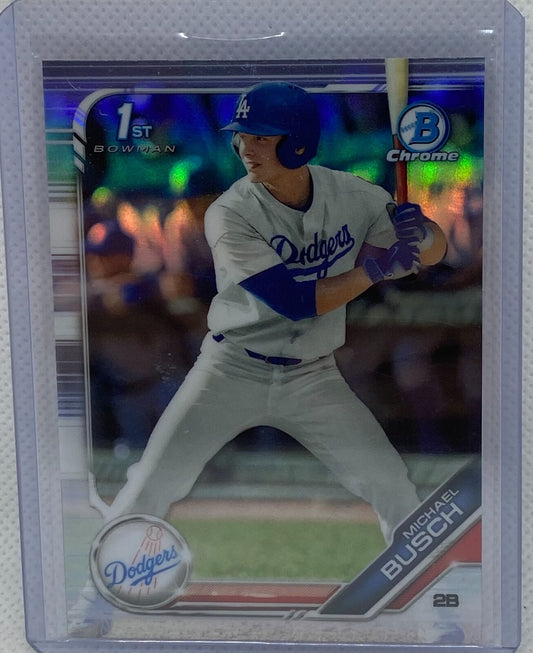 MICHAEL BUSCH 2019 TOPPS 1ST BOWMAN PROSPECT CHROME REFRACTOR #BDC-57