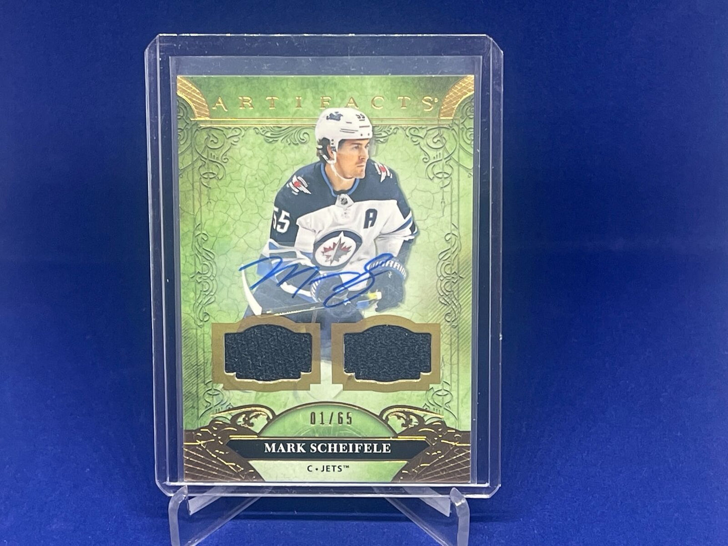 MARK SCHEIFELE 2020-21 UPPER DECK ARTIFACTS DUAL JERSEY AUTO #D 1/65
