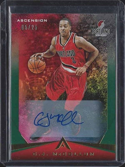 C.J. MCCOLLUM 2017-18 PANINI ASCENSION GREEN AUTO #D 5/25