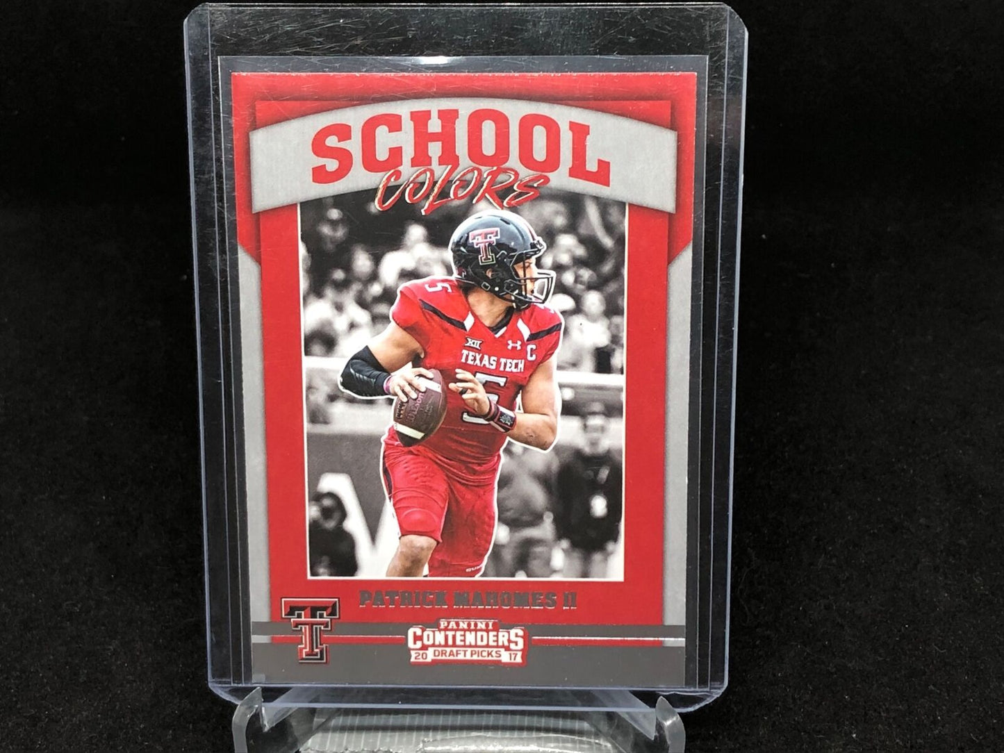 PATRICK MAHOMES II 2017 PANINI CONTENDERS DRAFT PICKS SCHOOL COLORS RC # 15
