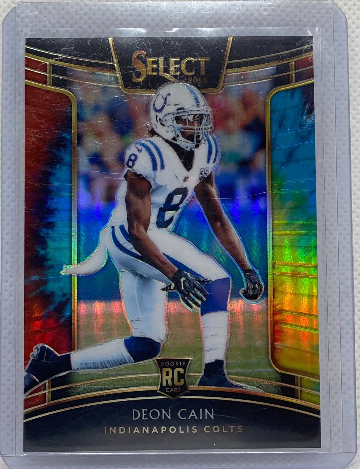 DEON CAIN 2018 PANINI SELECT TIE DYE PRIZM ROOKIE RC #D 01/25