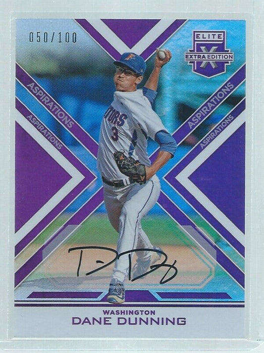 DANE DUNNING 2016 ELITE EXTRA EDITION ASPIRATIONS AUTO PROSPECT PURPLE #D 50/100