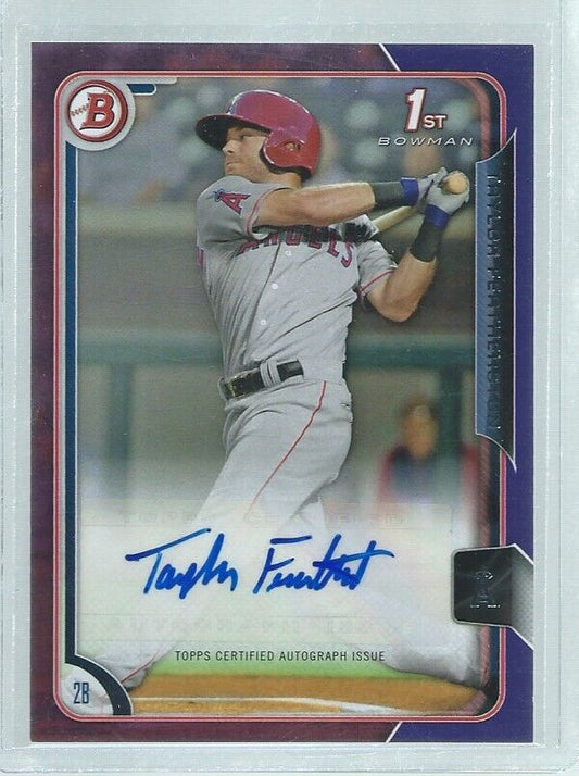 TAYLOR FEATHERSTON 2017 BOWMAN CHROME 1ST AUTO PROSPECT PURPLE #D 36/250