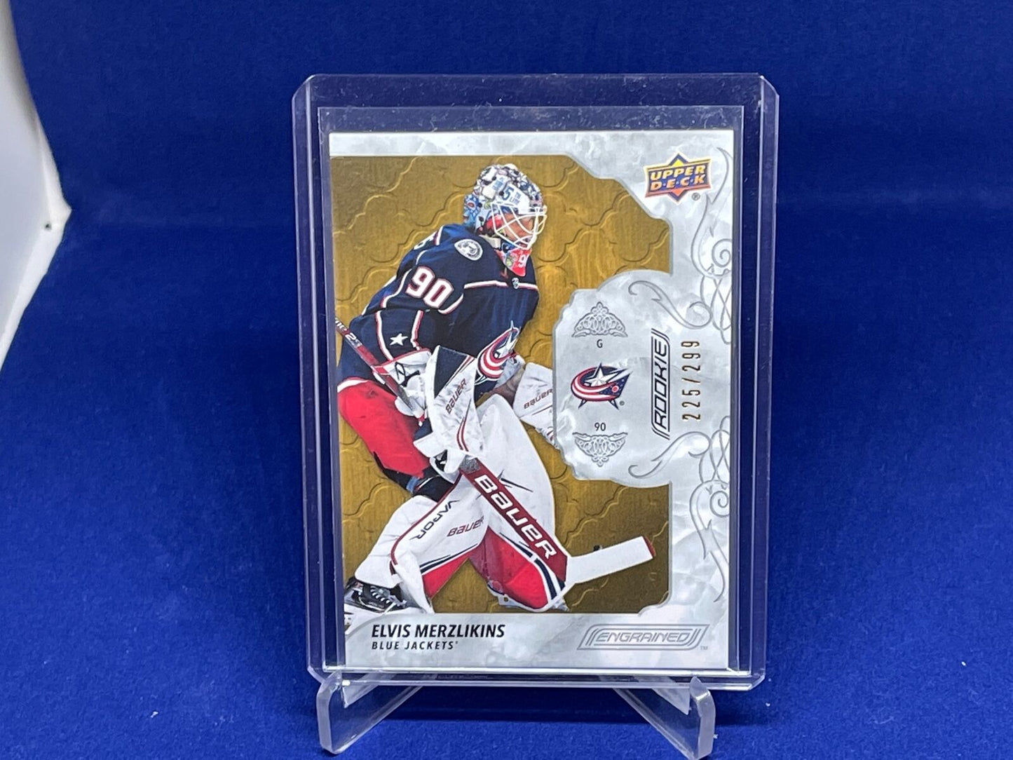 ELVIS MERZLIKINS 2019-20 UPPER DECK ENGRAINED ROOKIE RC #D 225/299