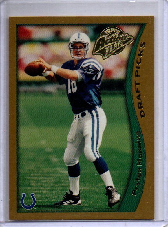 PEYTON MANNING 1998 TOPPS ACTION FLATS DRAFT PICKS ROOKIE RC #5