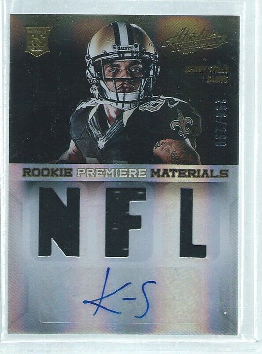KENNY STILLS 2013 PANINI ABSOLUTE ROOKIE PREMIERE MATERIALS AUTO RC #D /299