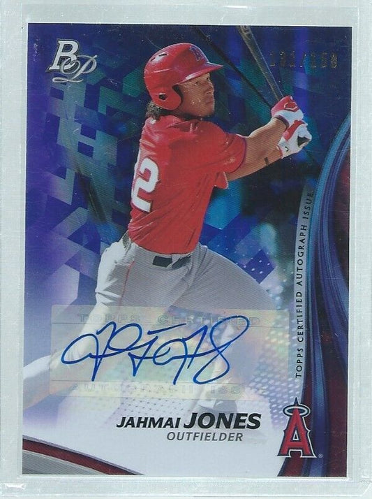 JAHMAI JONES 2017 BOWMAN PLATINUM AUTO PROSPECT PURPLE #D 131/150