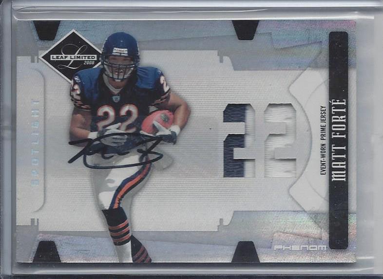 MATT FORTE 2008 LEAF LIMITED PHENOMS SPOTLIGHT DUAL 2 COLOR PATCH AUTO RC #D /49