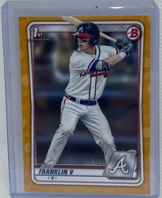 JESSE FRANKLIN V 2020 TOPPS BOWMAN 1ST PROSPECT GOLD #D 5/50