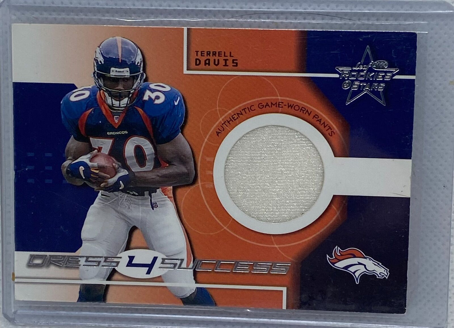 TERRELL DAVIS DRESS 4 SUCCESS ROOKIE STARS GAME-WORN PANTS JERSEY #D 100/100